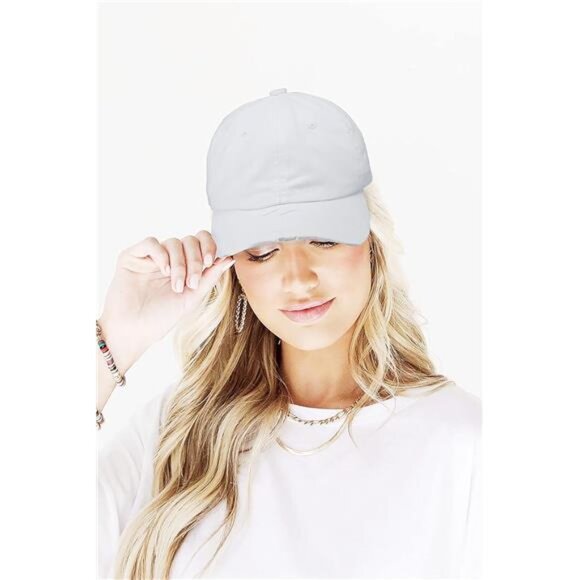 Womens Ponytail Baseball Hat Distressed Retro Adjustable Twill Sun Protection Ca - Picture 7 of 8
